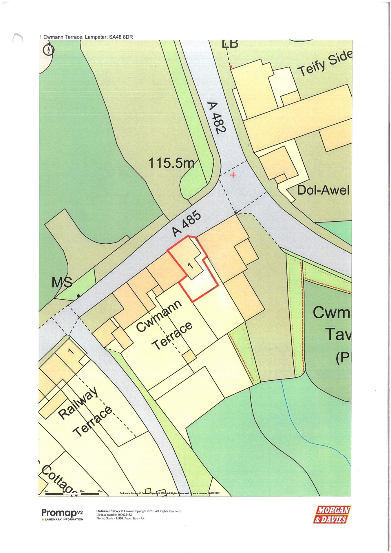 Cwmann, Lampeter SA48, 3 bedroom end terrace house for sale 55452079