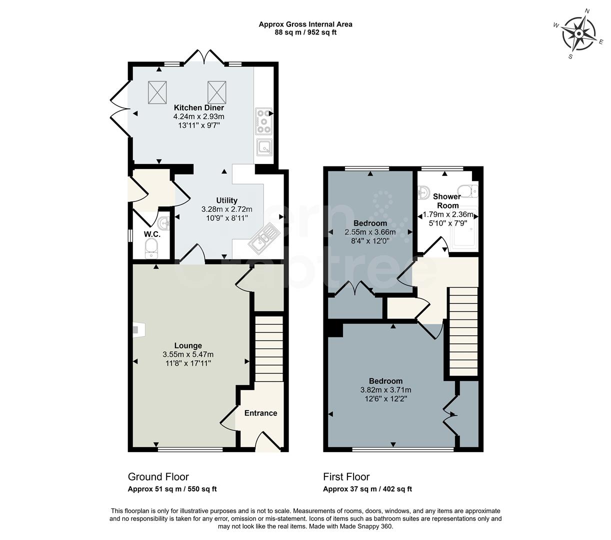 1, Marine Drive, Barry floorplan