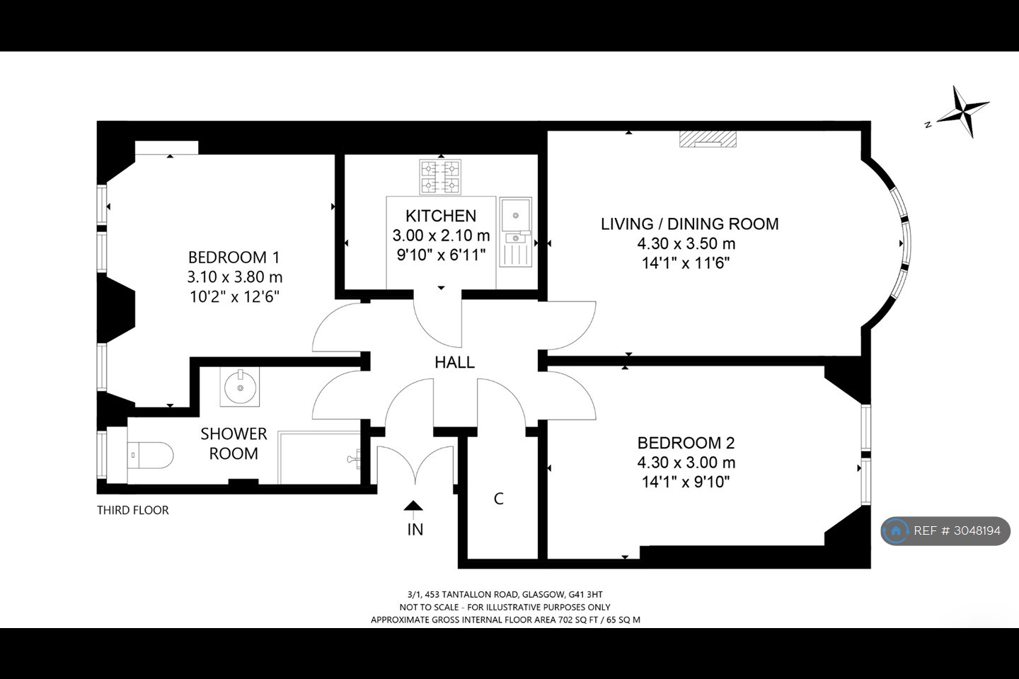 453, Tantallon Road, Glasgow floorplan