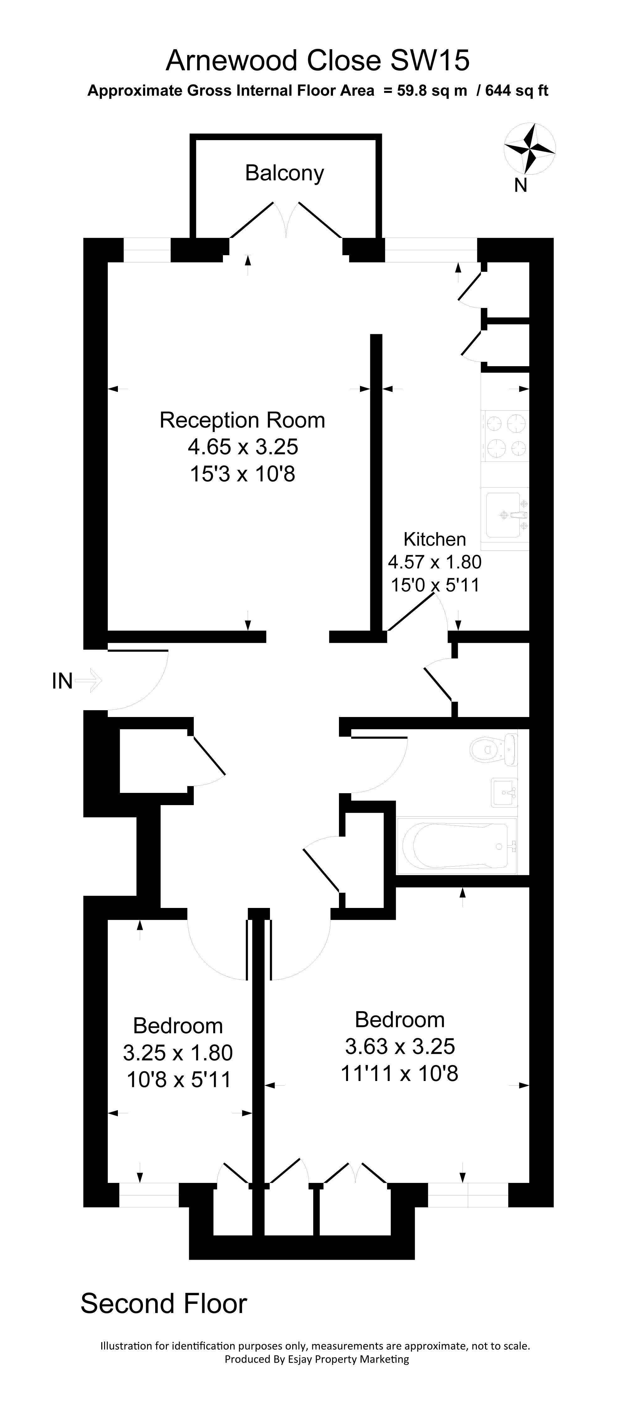 12, Arnewood Close, Roehampton floorplan
