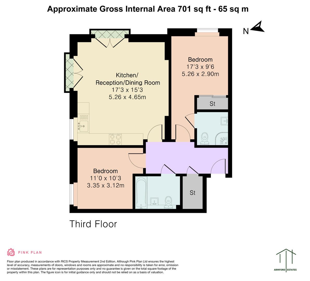 Apartment 66, Hertford House, Taywood Road, Northolt floorplan