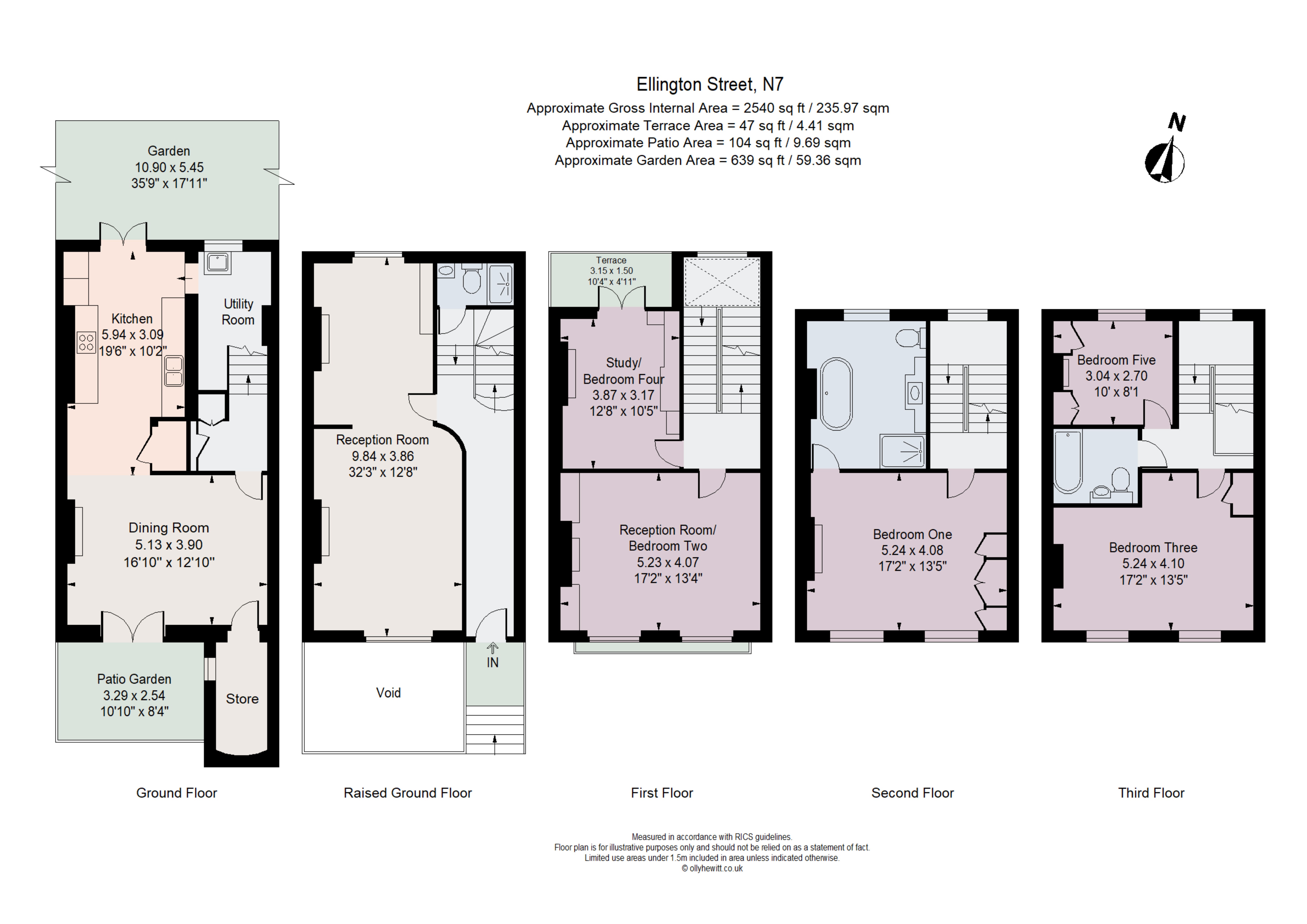 48, Ellington Street, London floorplan