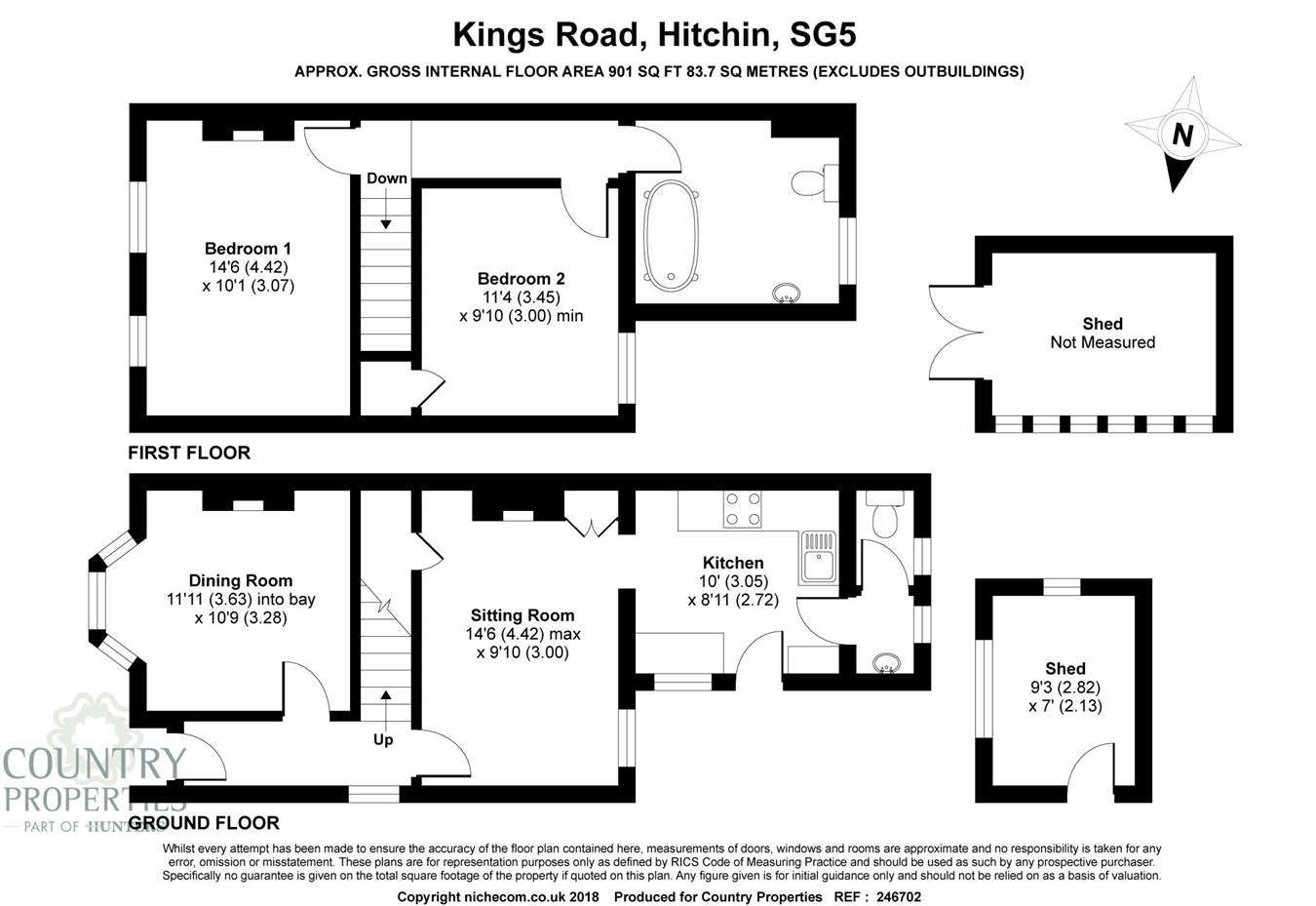 2 Bedrooms Semi-detached house for sale in Kings Road, Hitchin SG5