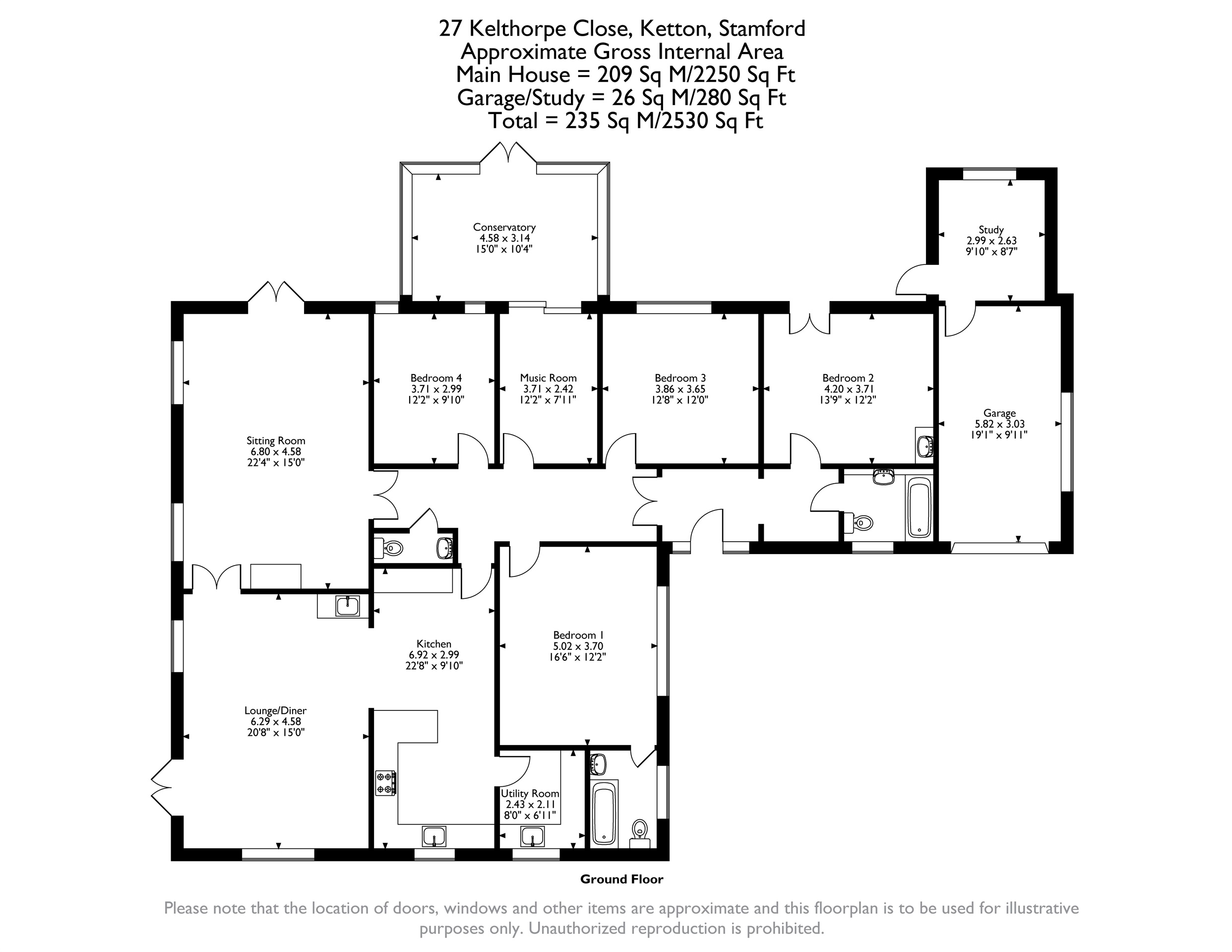 27, Kelthorpe Close, Stamford floorplan