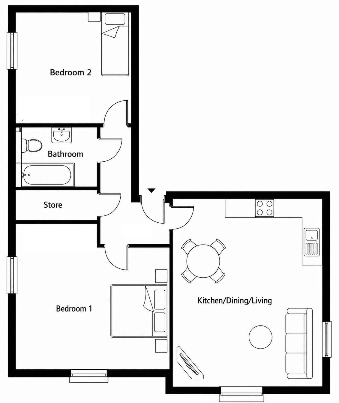 Apartment 10 -The Burrow-The Warren,, Wheatley Lane Road, Nelson floorplan