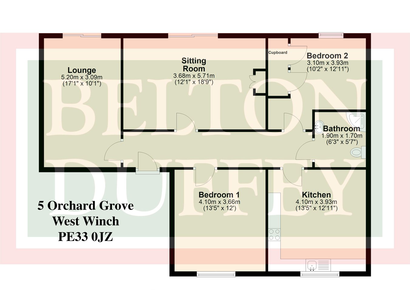 5, Orchard Grove, West Winch floorplan