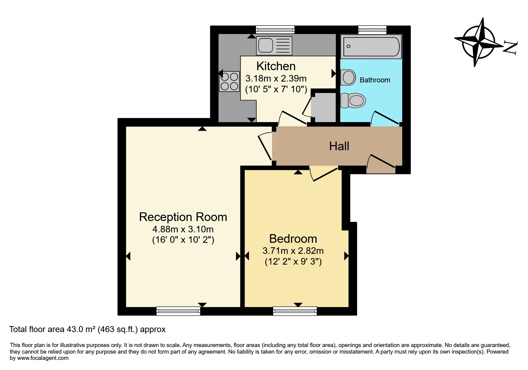 Flat 9, Keswick Court, Cumberland Place, London floorplan