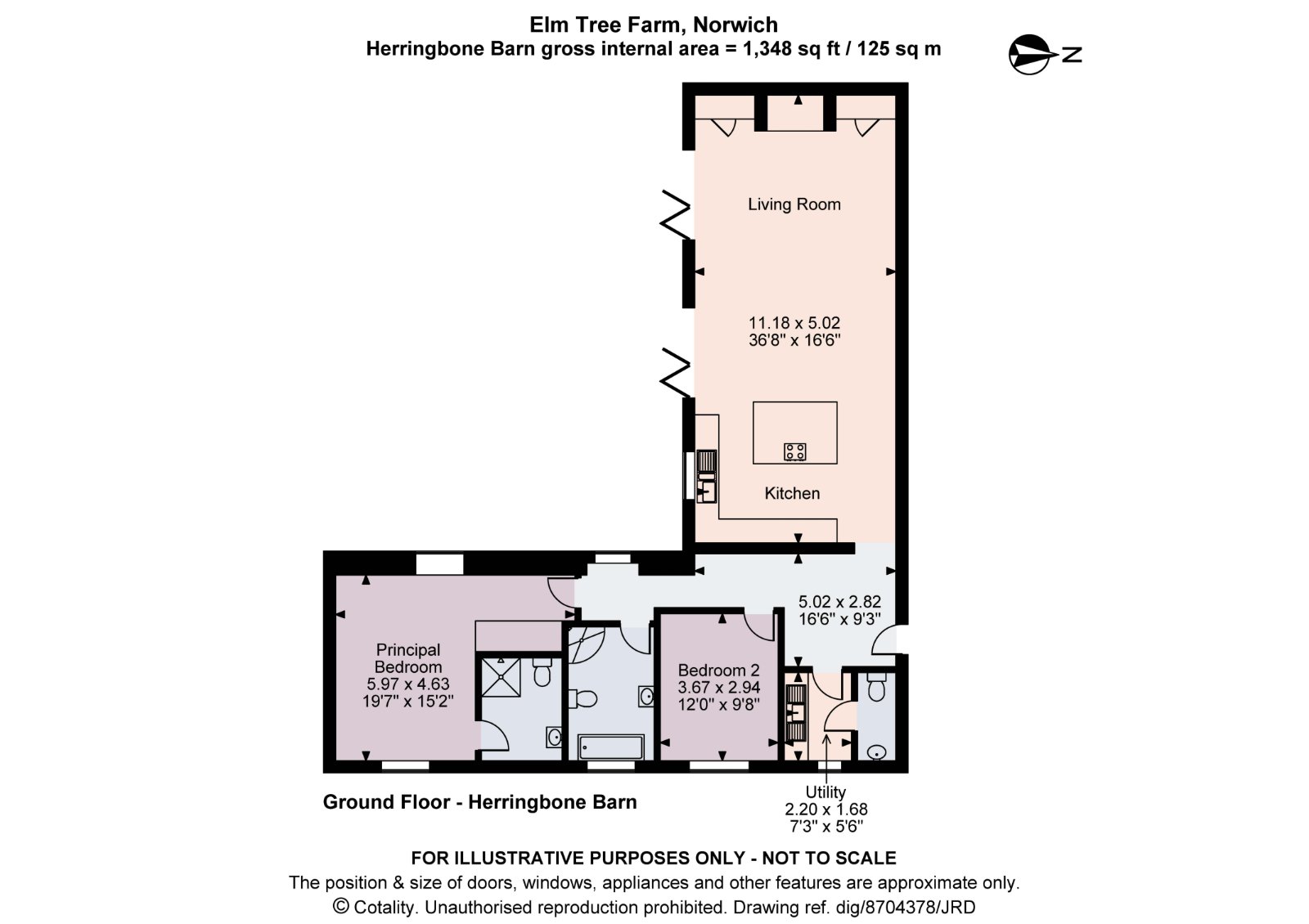 Herringbone Barn,, Elm Tree Farm, Tivetshall St. Margaret floorplan