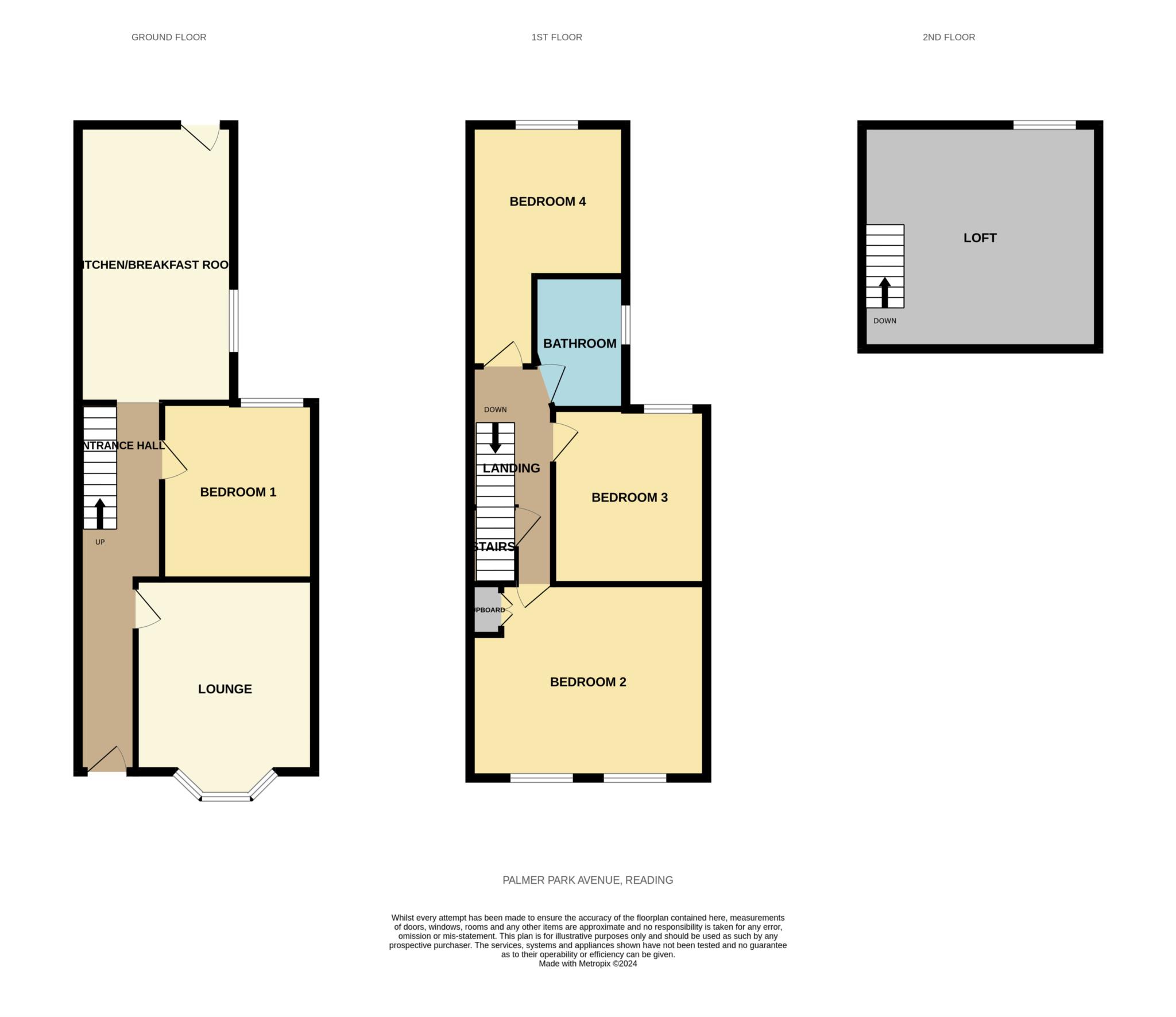 Palmer Park Avenue, Reading floorplan