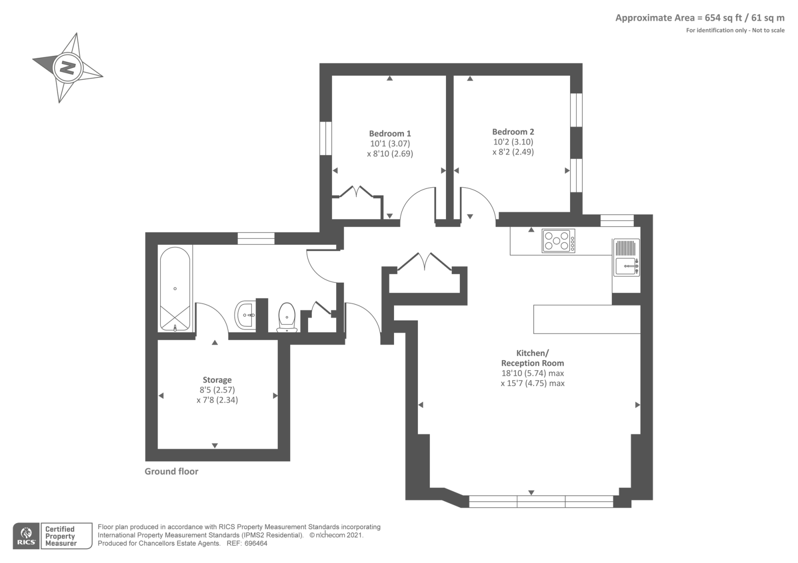 Flat 2, 4, Linden Gardens, London floorplan