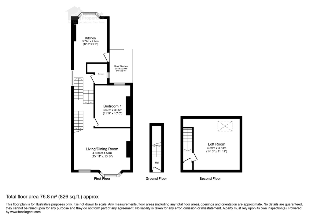 Flat 2, 54 Waverley Road, Exmouth floorplan