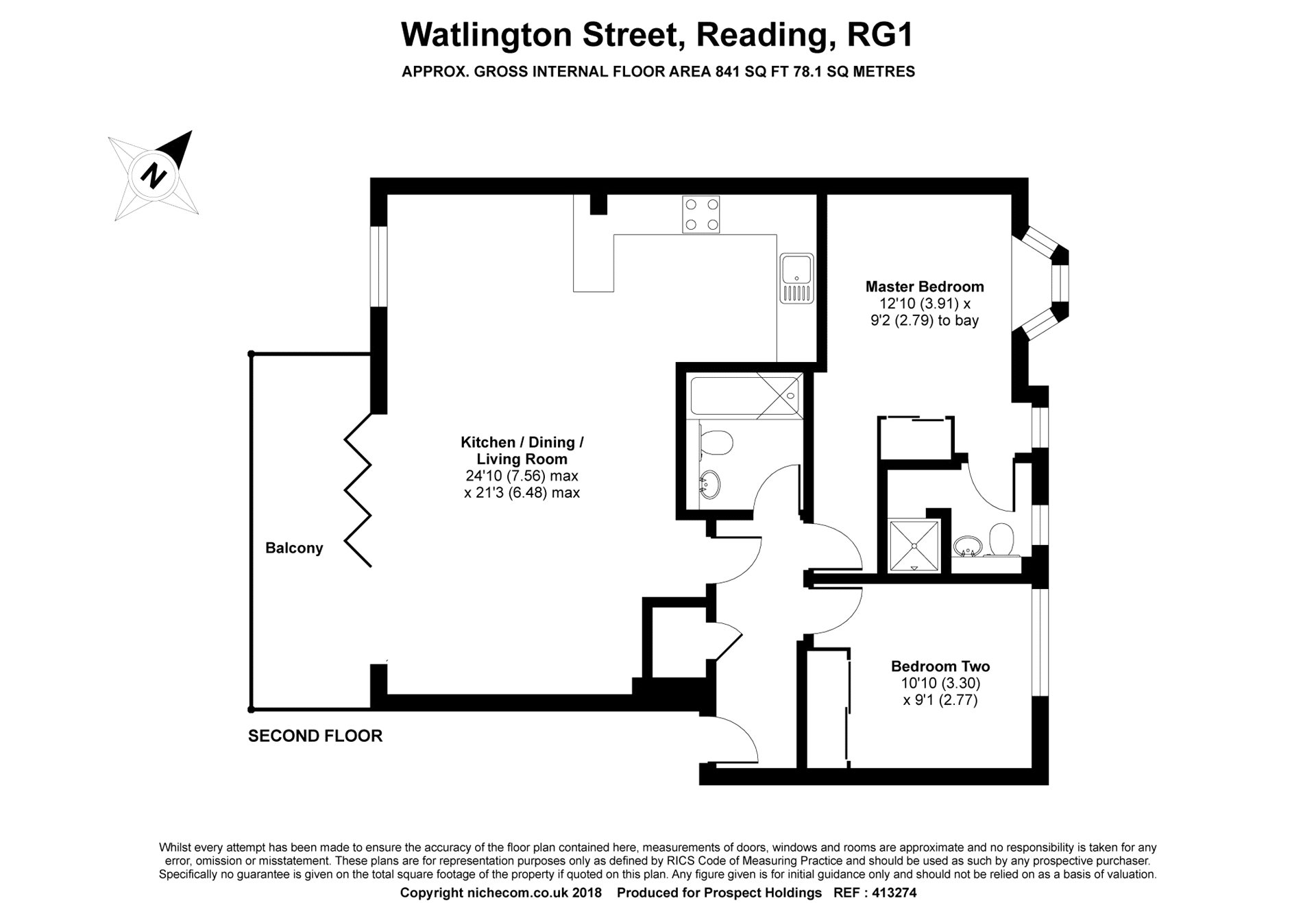 Flat 7, 84, Watlington Street, Reading floorplan