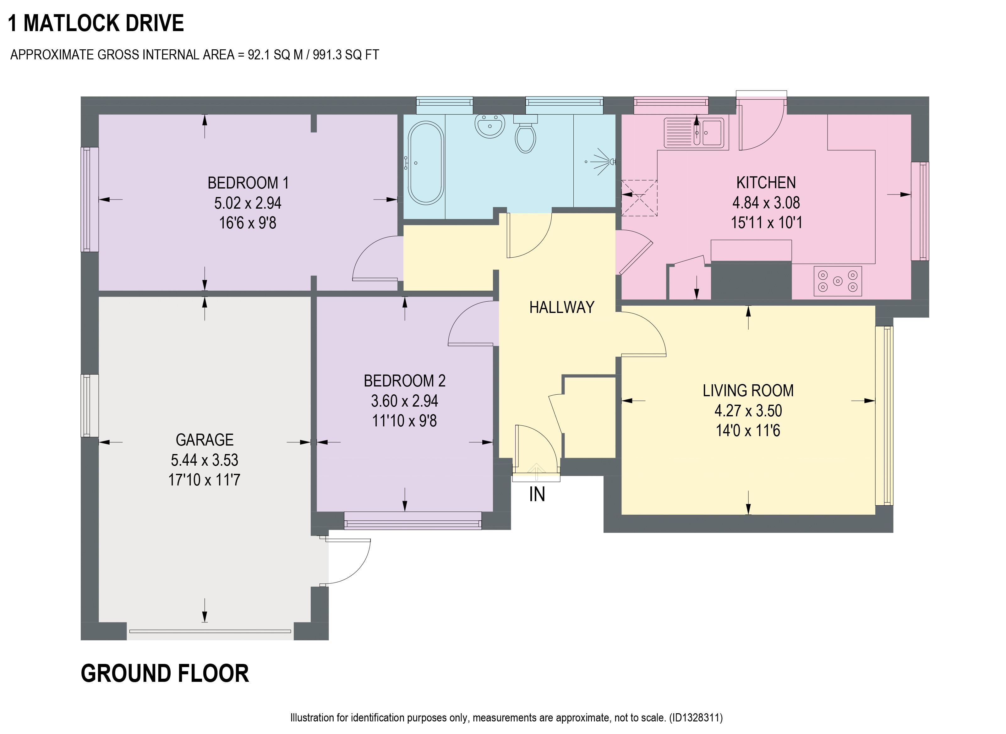 1, Matlock Drive, Chesterfield floorplan
