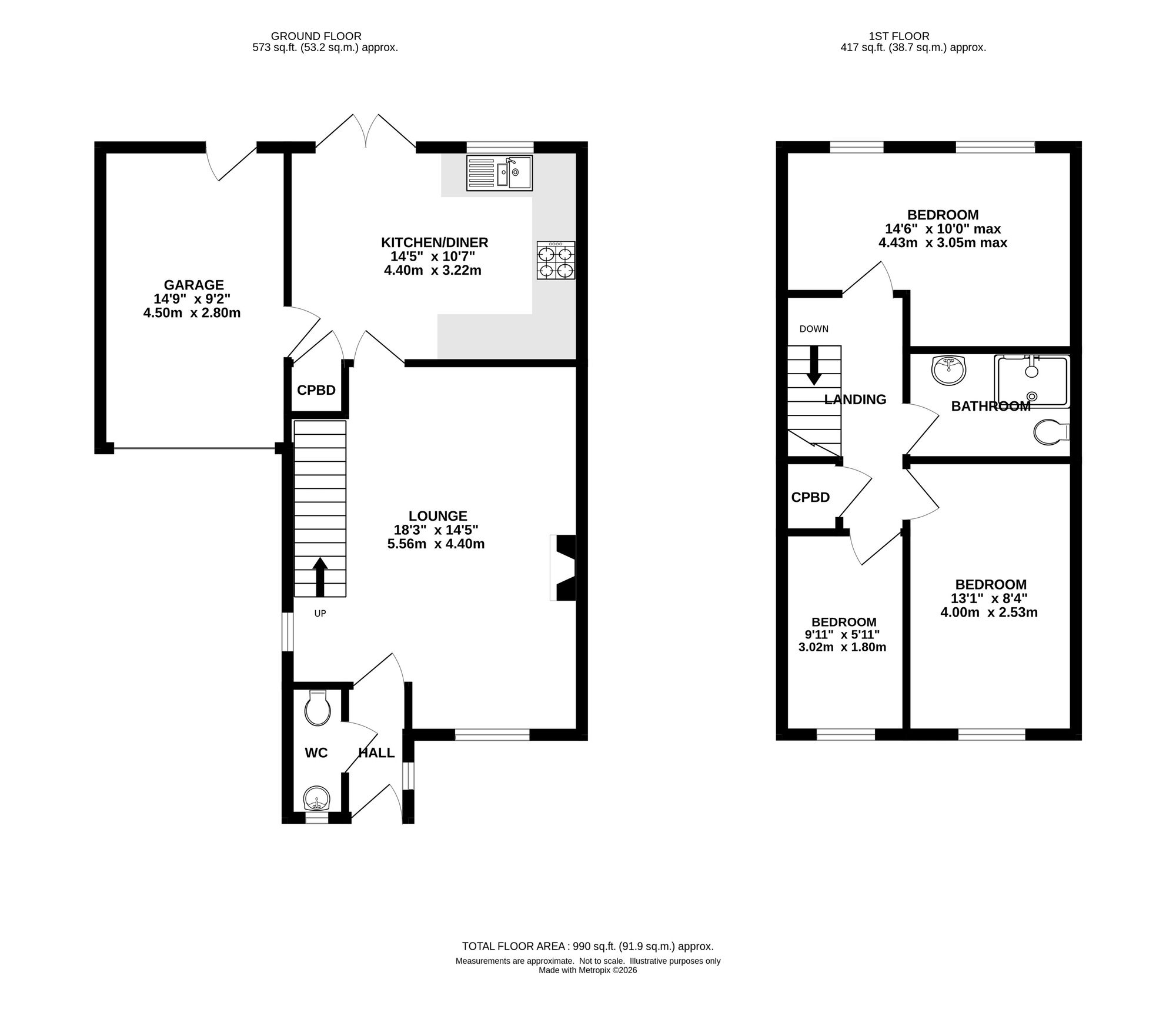 8 Homestead Way, High Peak floorplan