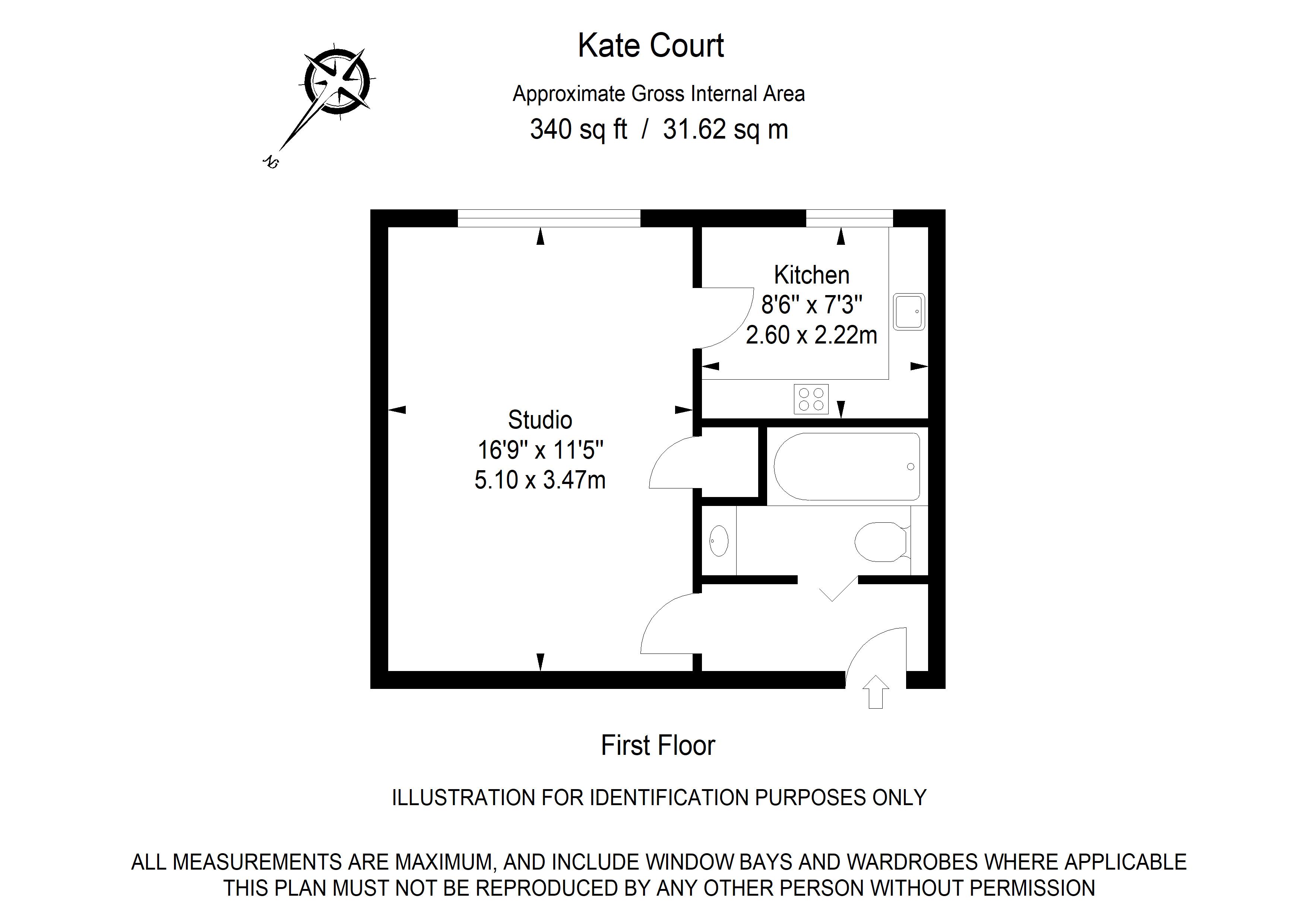 6 Kate Court, 112 Braemar Avenue, South Croydon floorplan