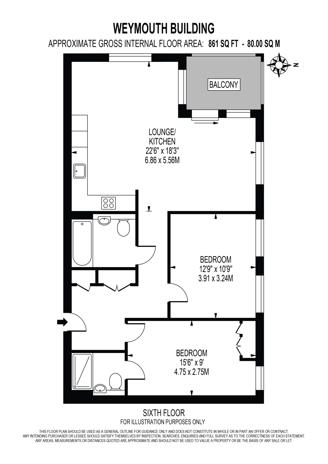 Flat 602 Weymouth Building, 2, Elephant Park, Elelphant and Castle floorplan
