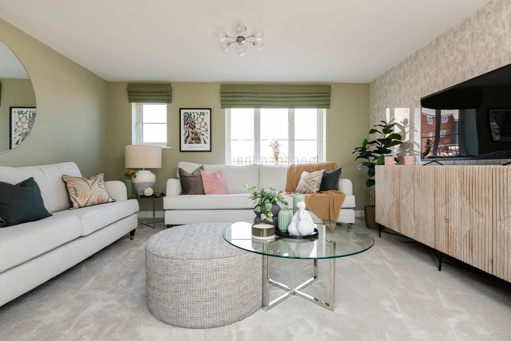 There's Space For The Whole Family In This Spacious Living Room