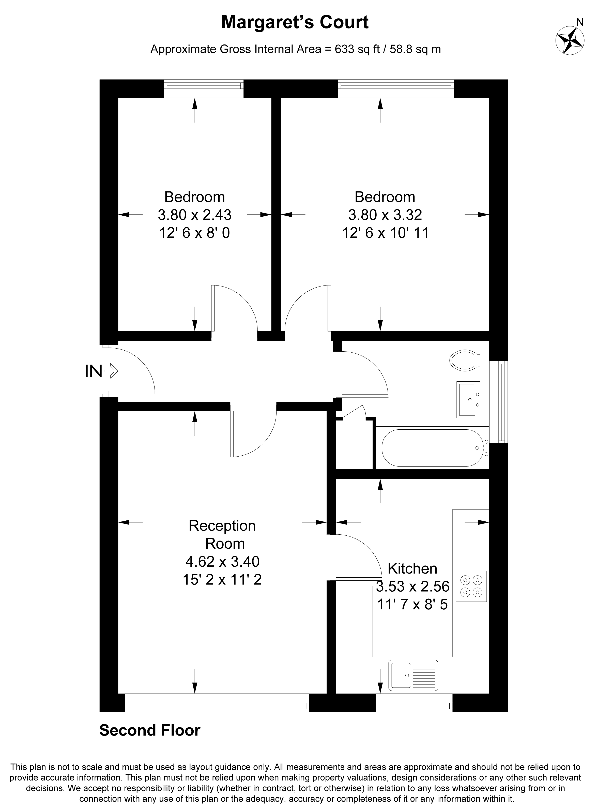 Flat 12,, Margarets Court, London floorplan