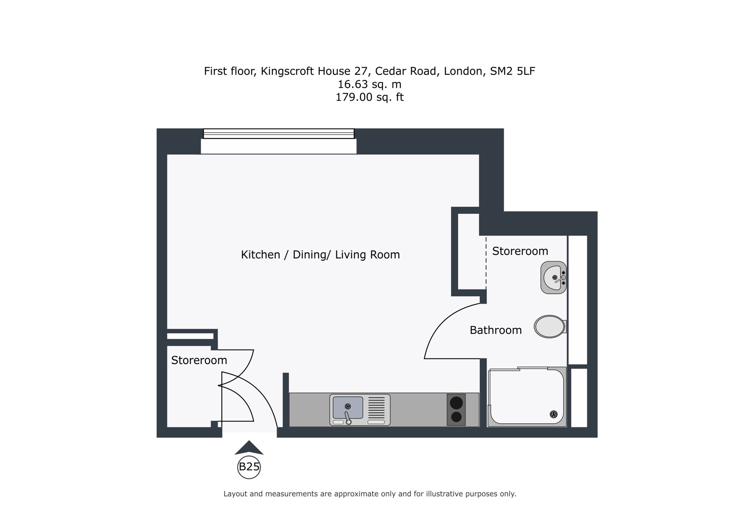 Flat 25 27 Cedar Road, London floorplan