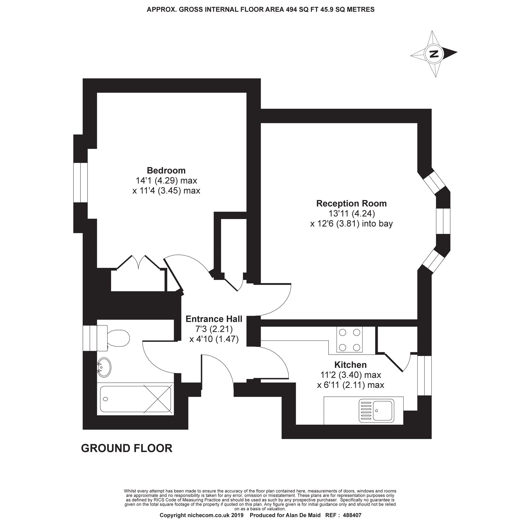 1 Bedrooms Flat for sale in Brandram House, Upper Elmers End Road, Beckenham BR3