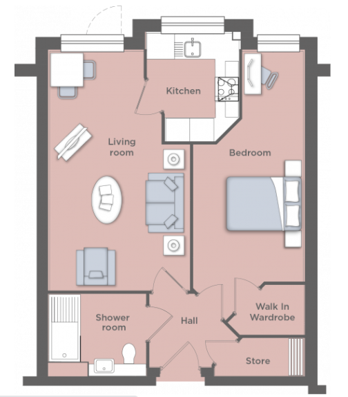 London Road, Bagshot, Surrey GU19, 1 bedroom flat for sale 60655303