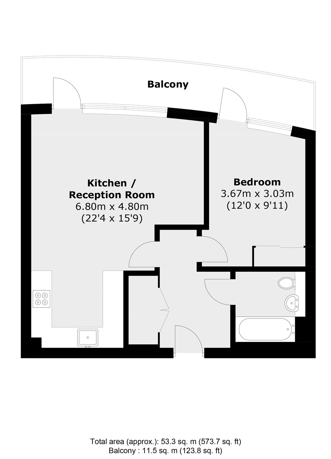 66, Lombard Wharf, Battersea floorplan