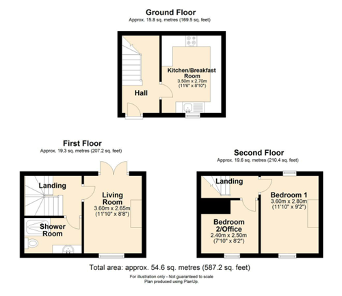 Brookside, Knighton floorplan