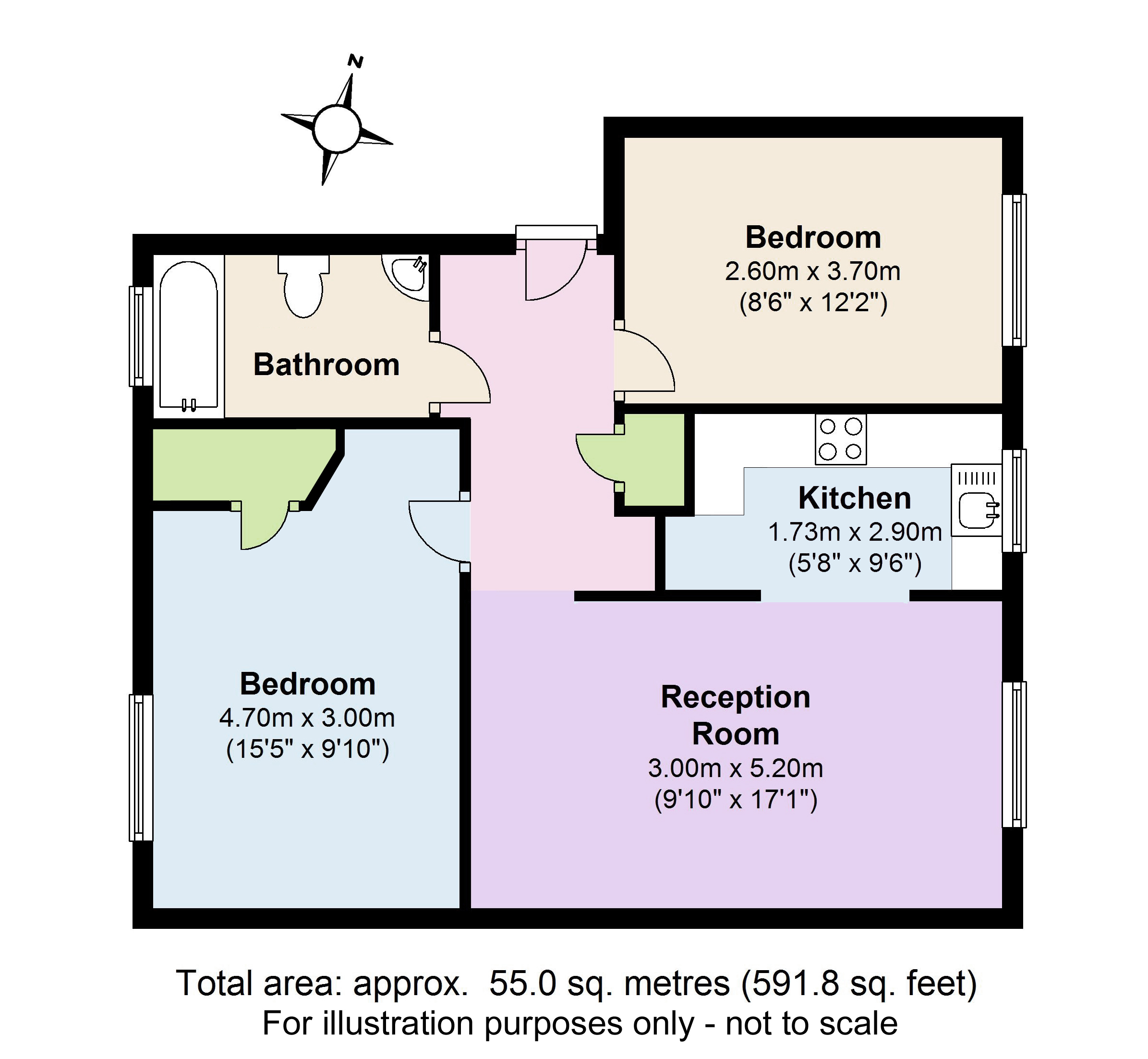 2 Bedrooms Flat to rent in Liverpool Road. Holloway, Islington, London N7