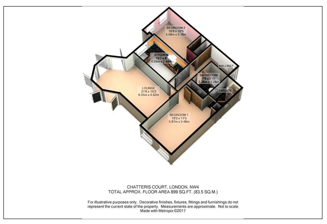 Flat 4,, Chatteris Court, London floorplan