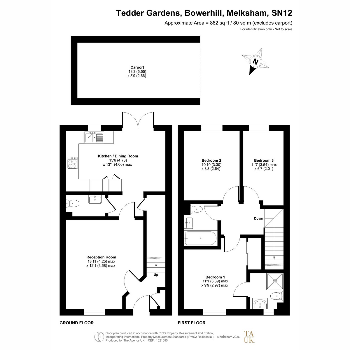 46, Tedder Gardens, Melksham floorplan