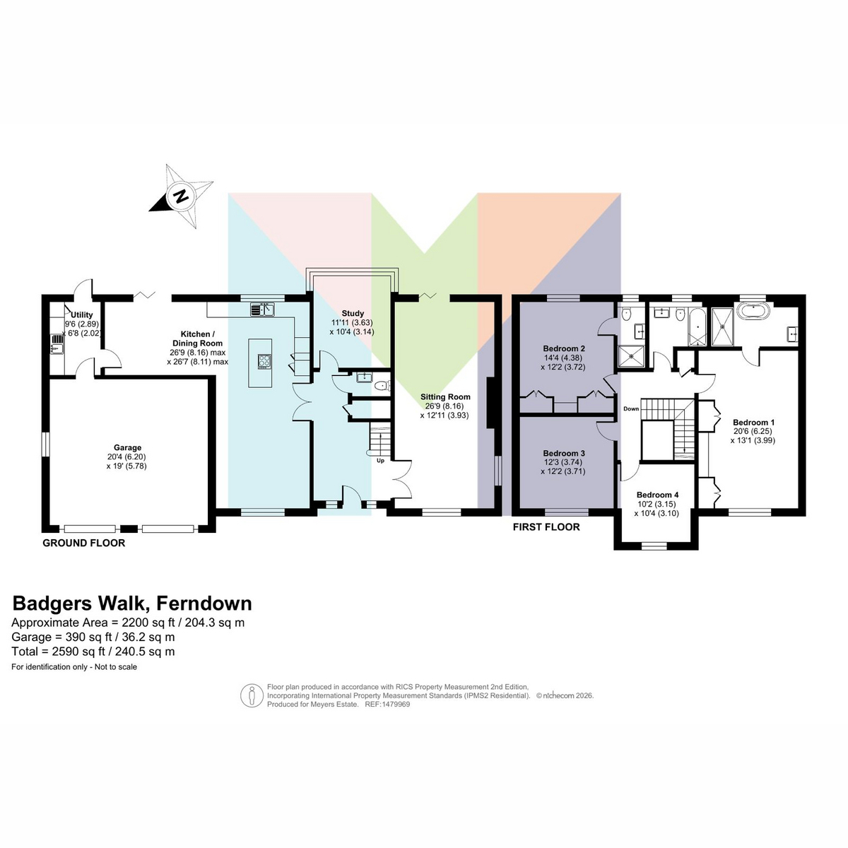 18, Badgers Walk, Ferndown floorplan