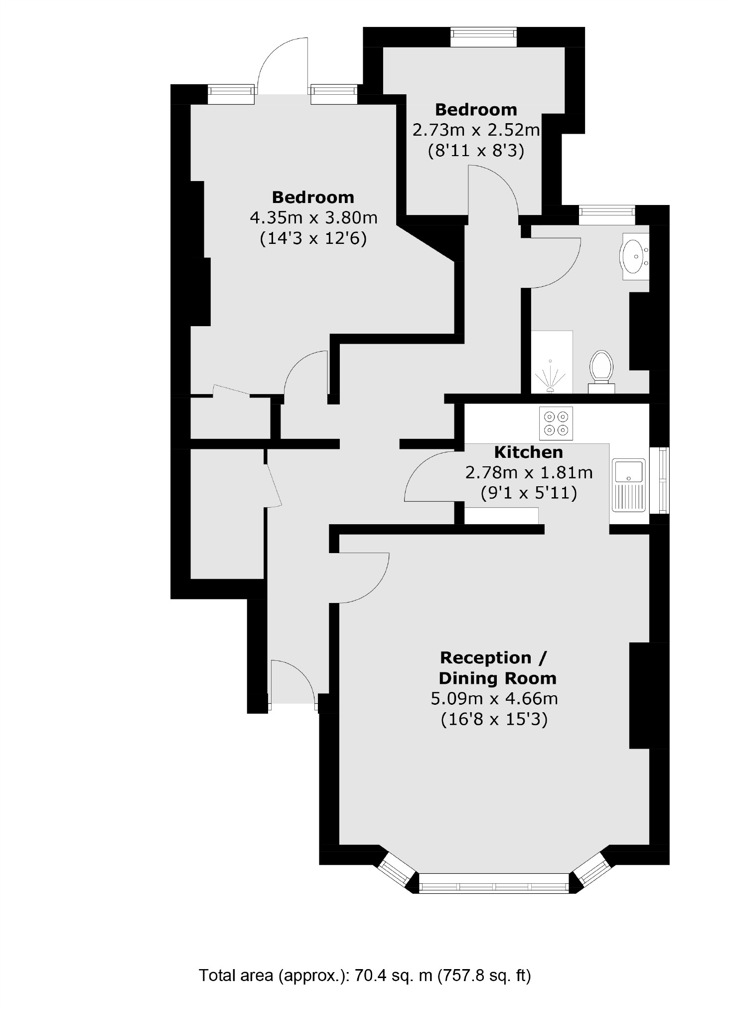 82, Fordhook Avenue, London floorplan