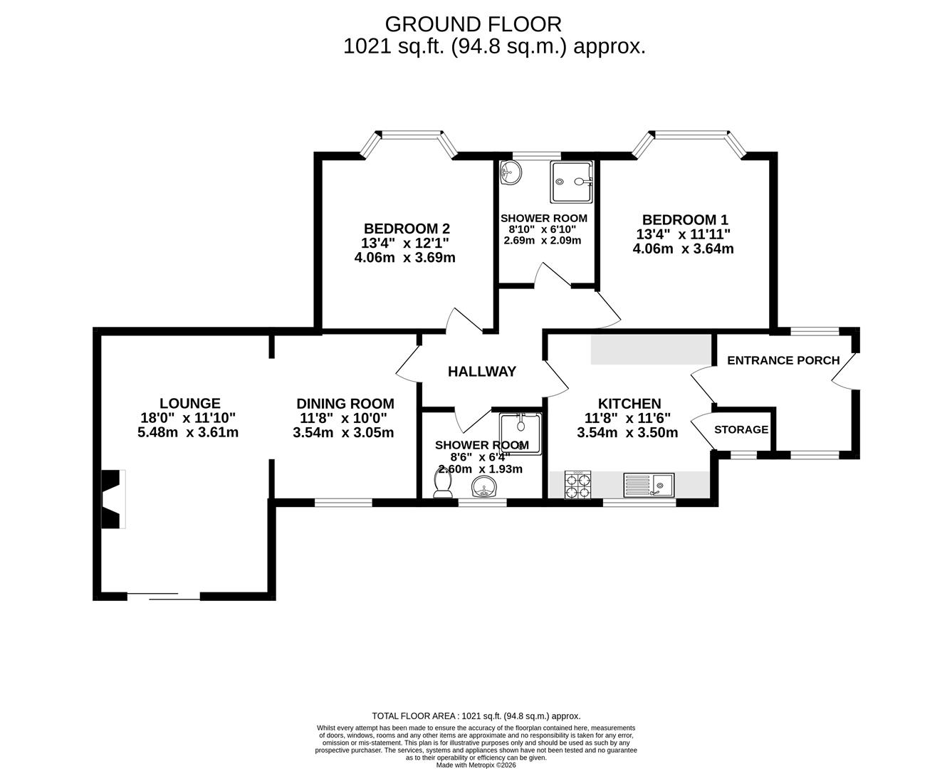 7, Wheathill Close, Chesterfield floorplan