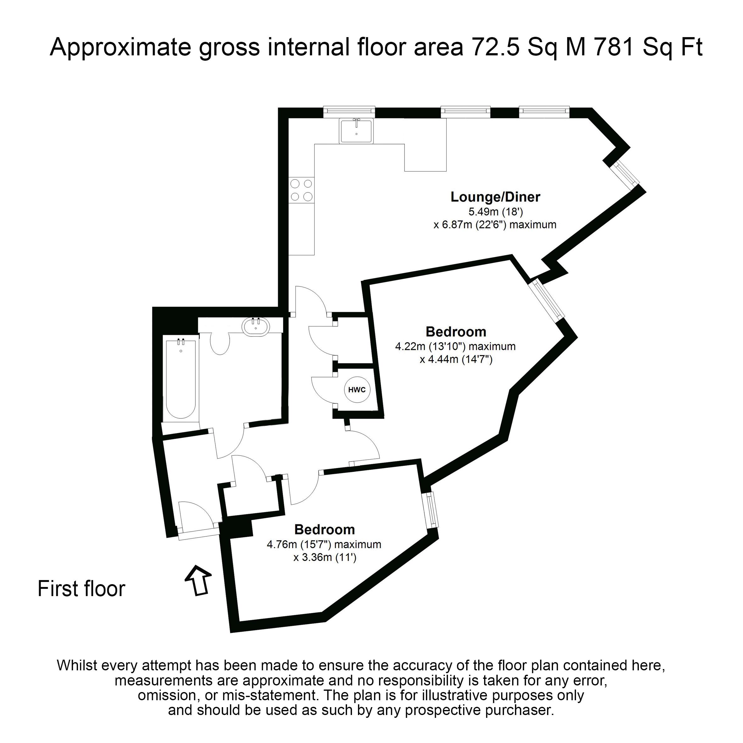 2 Bedrooms Flat for sale in Church Street, Walton-On-Thames KT12