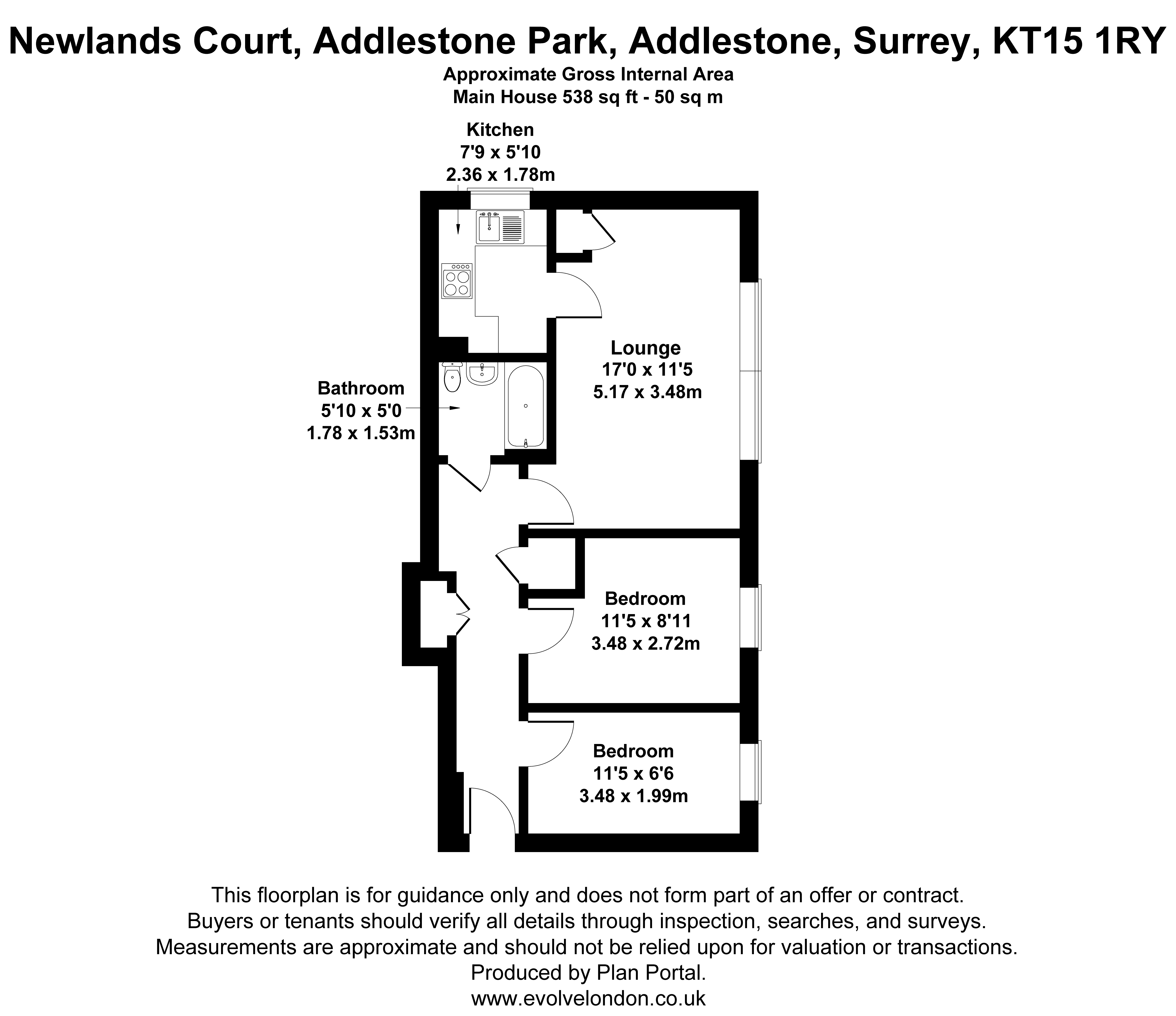 22 Newlands Court,, Addlestone Park, Surrey floorplan