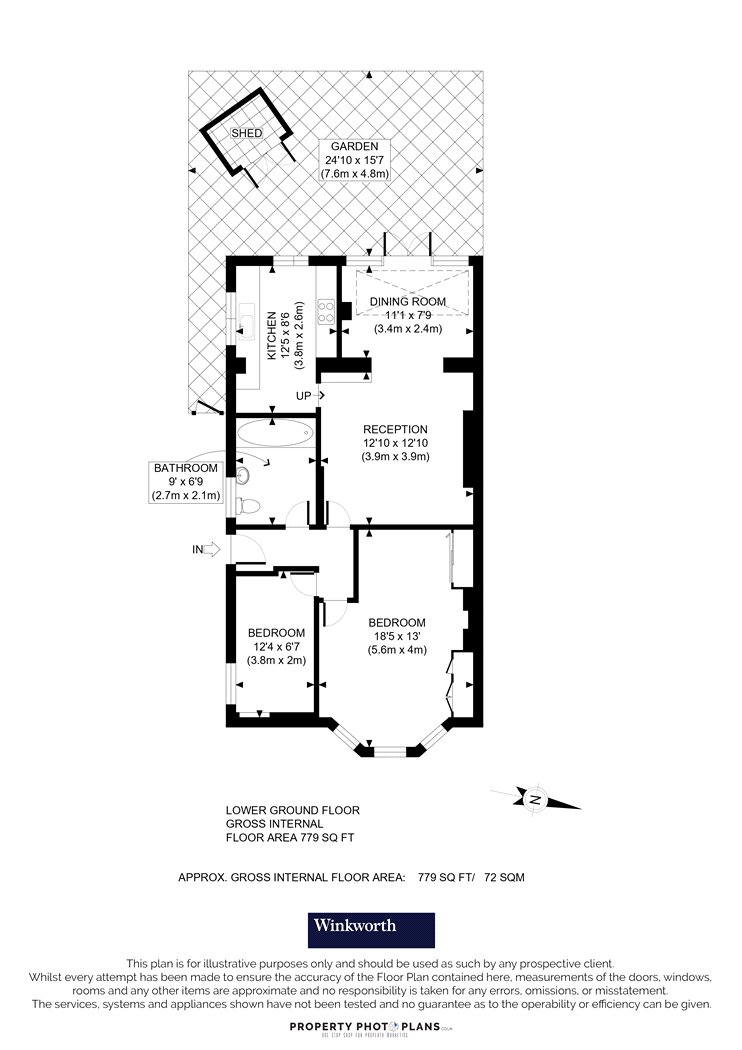13A, Devonport Road, London floorplan