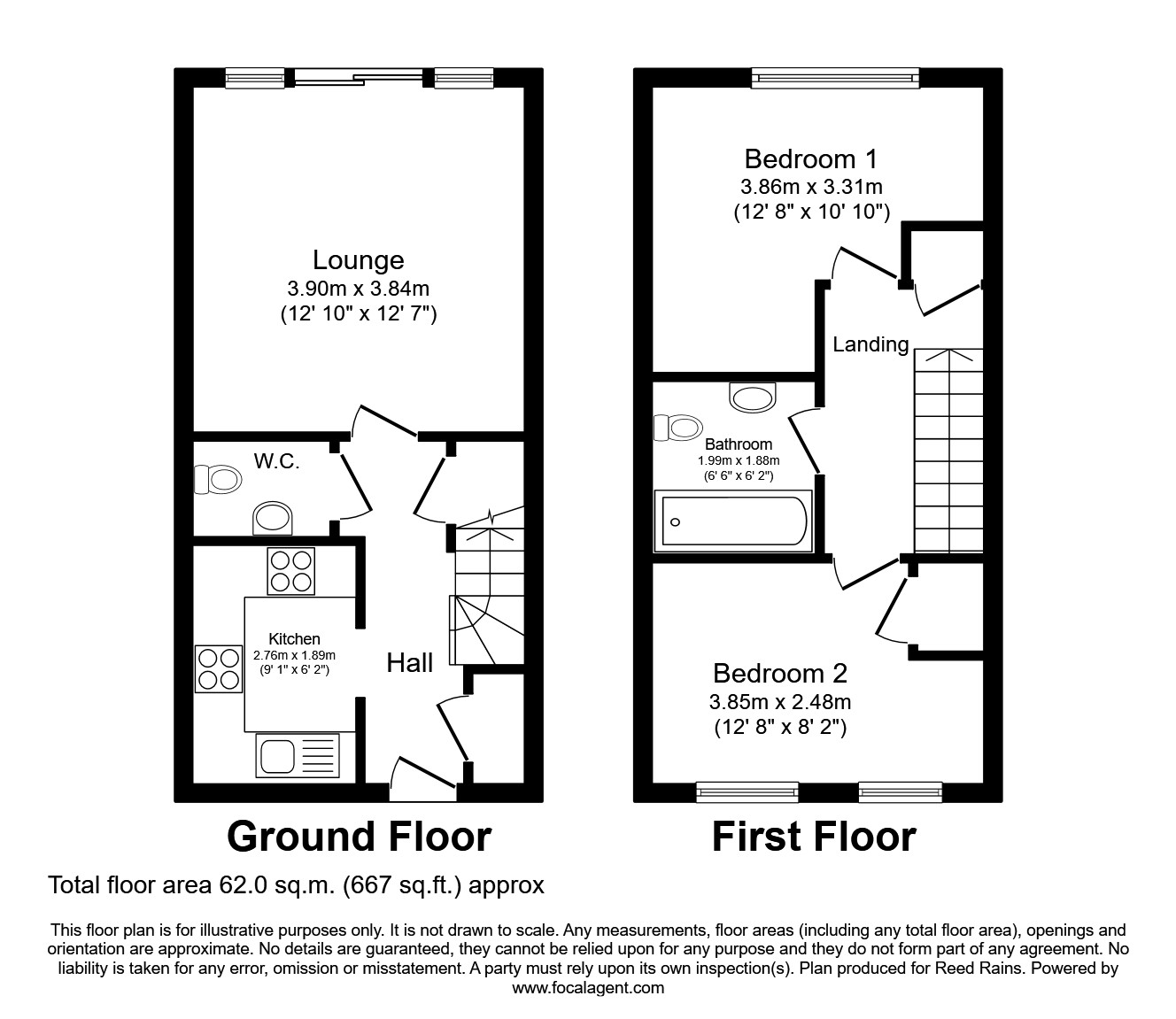 Dunham Drive, WhittleLeWoods, Chorley, Lancashire PR6, 2 bedroom end