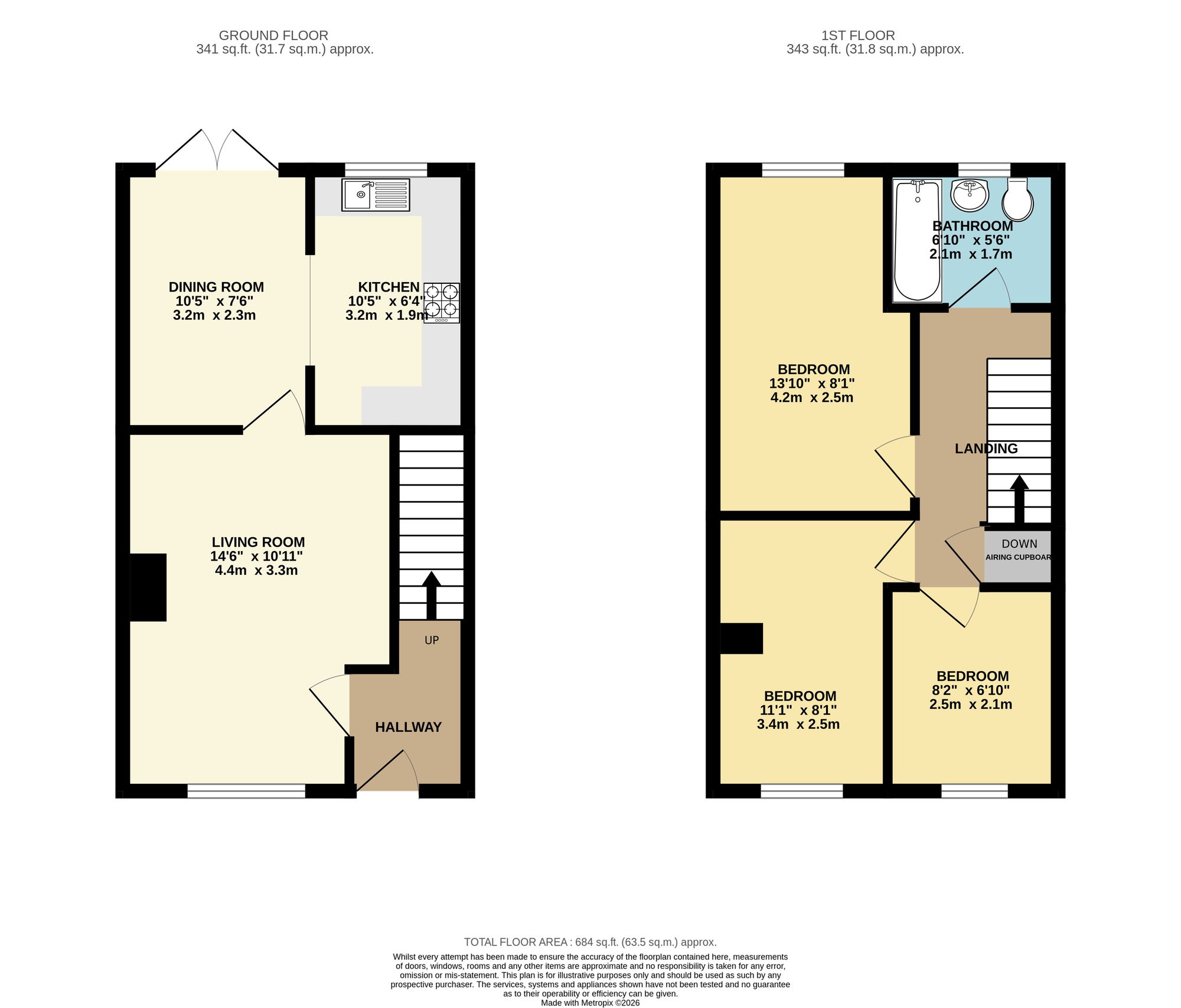 18 Larch Close, Taunton floorplan