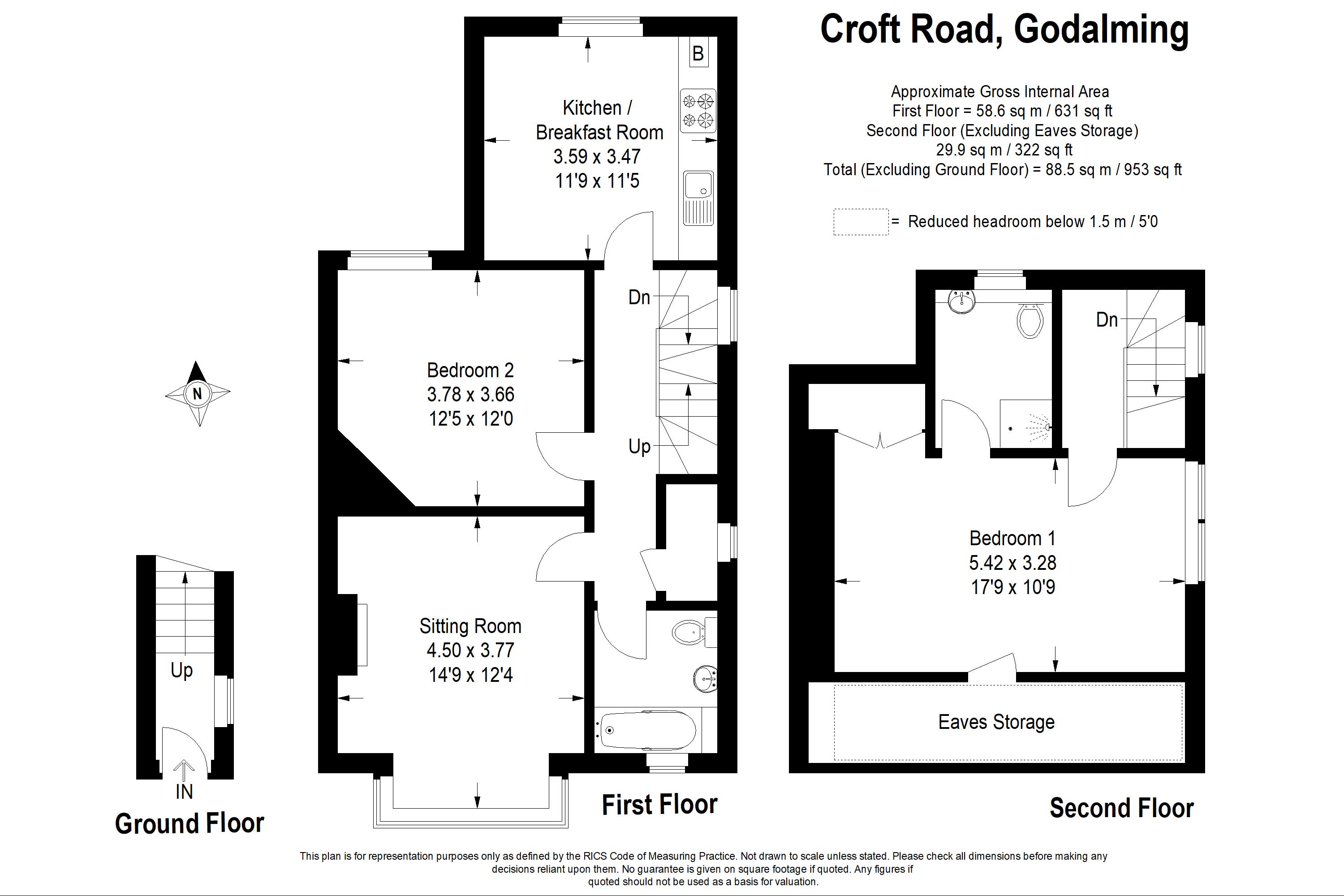 Croft Road, Godalming GU7, 2 bedroom for sale 57370717