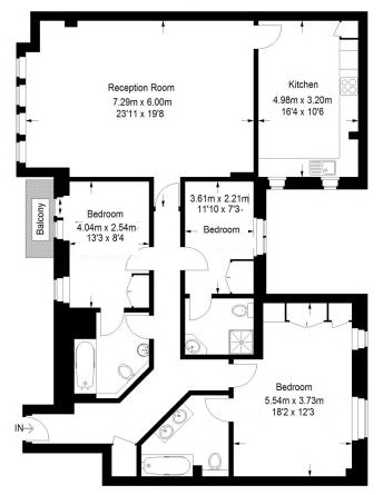 3 Bedrooms Flat to rent in William Morris Way, Fulham, London SW6