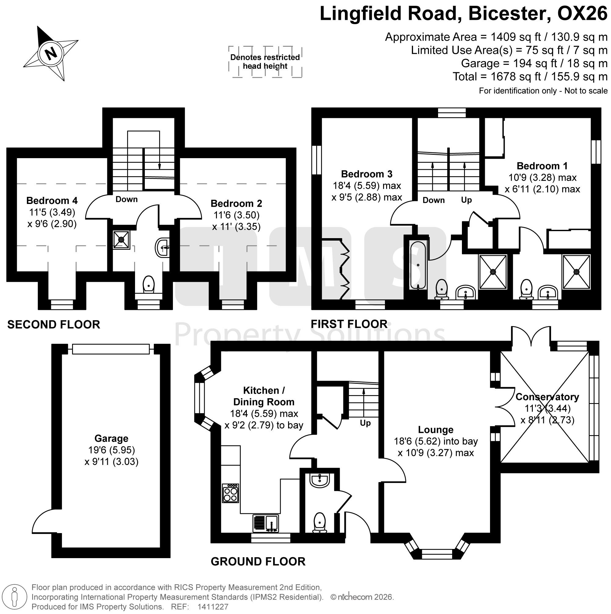 3 Lingfield Road, Bicester floorplan