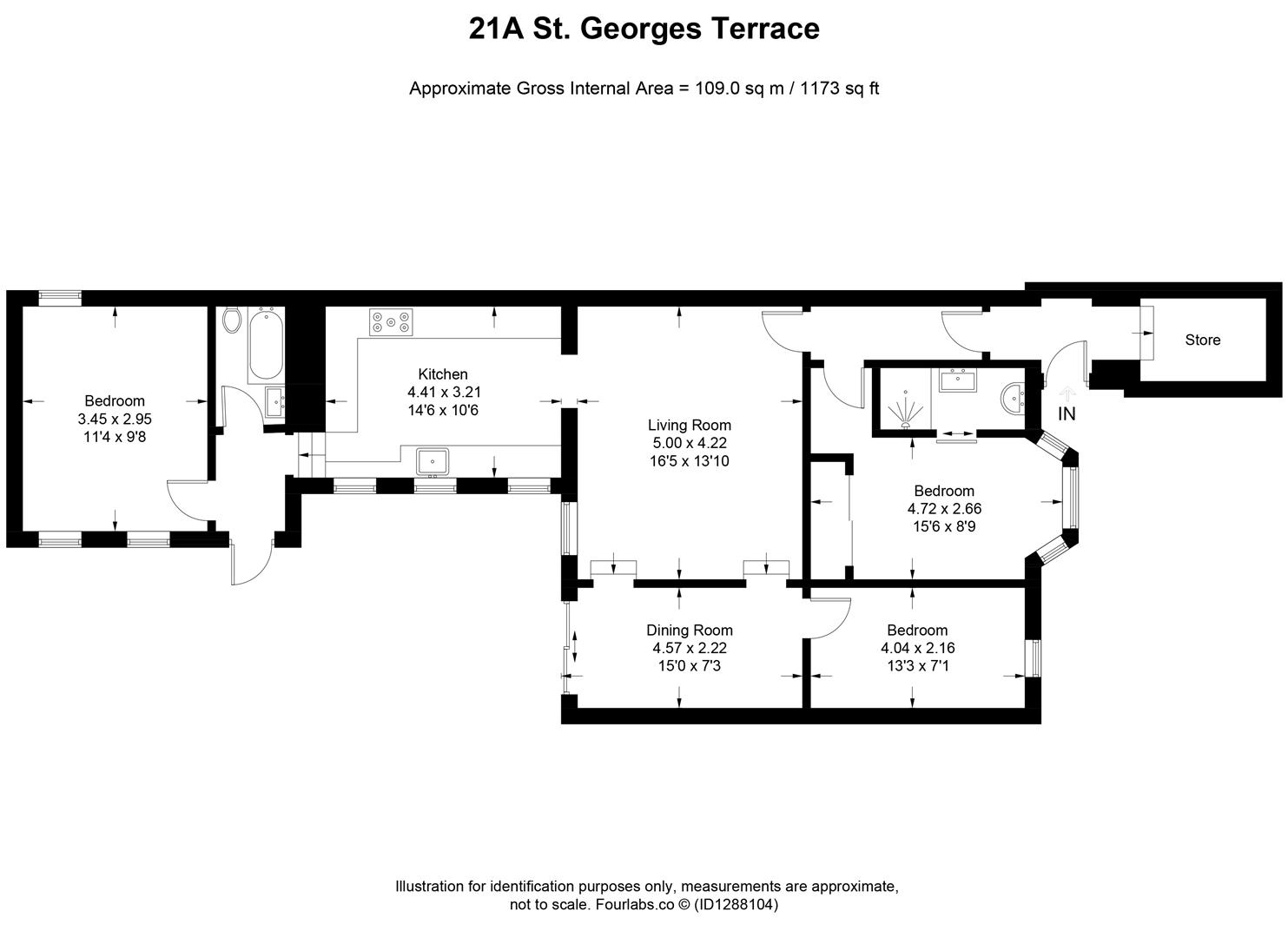 21A, St. Georges Terrace, Brighton floorplan
