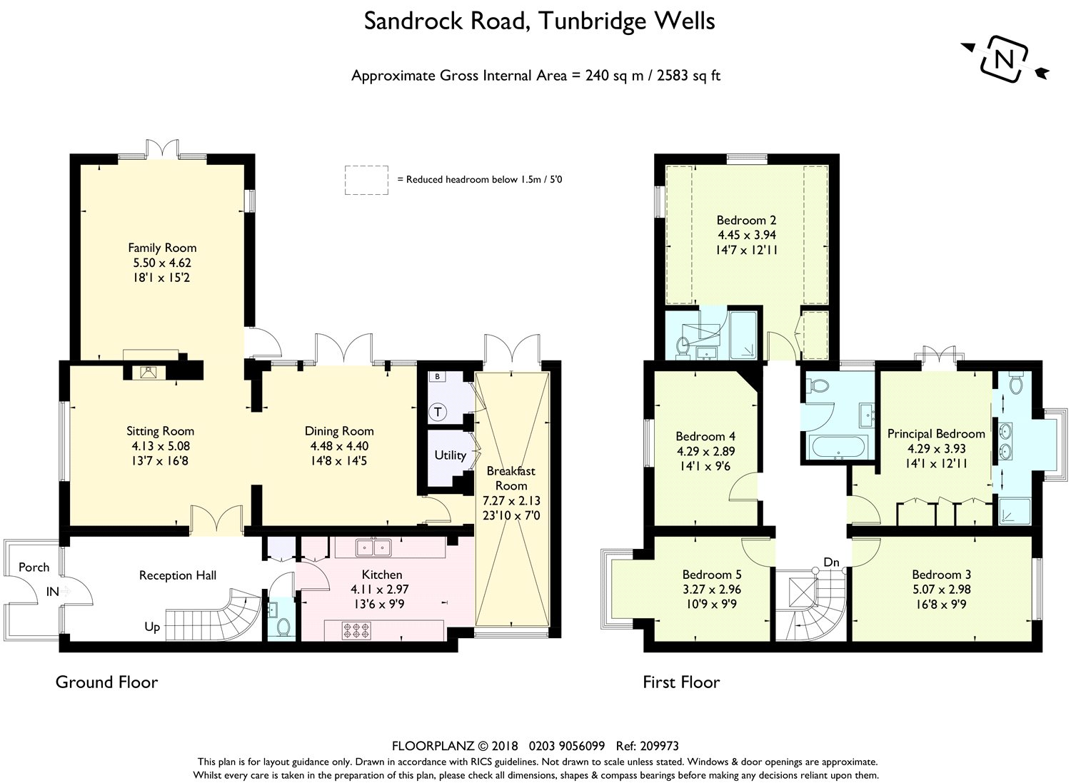5 Bedrooms  for sale in Shrublands Court, Sandrock Road, Tunbridge Wells, Kent TN2