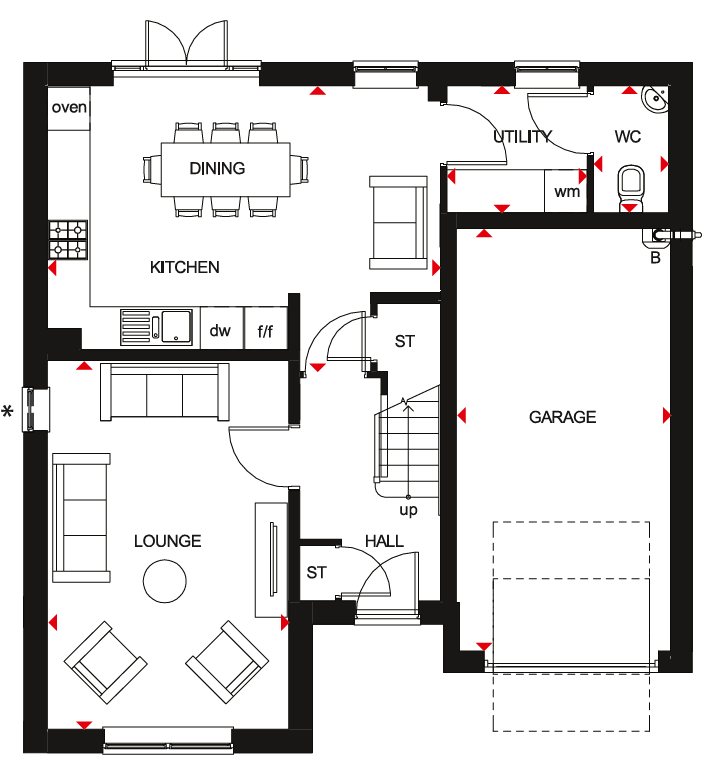 "Hale" at Whalley Road, Barrow, Clitheroe BB7, 4 bedroom detached house