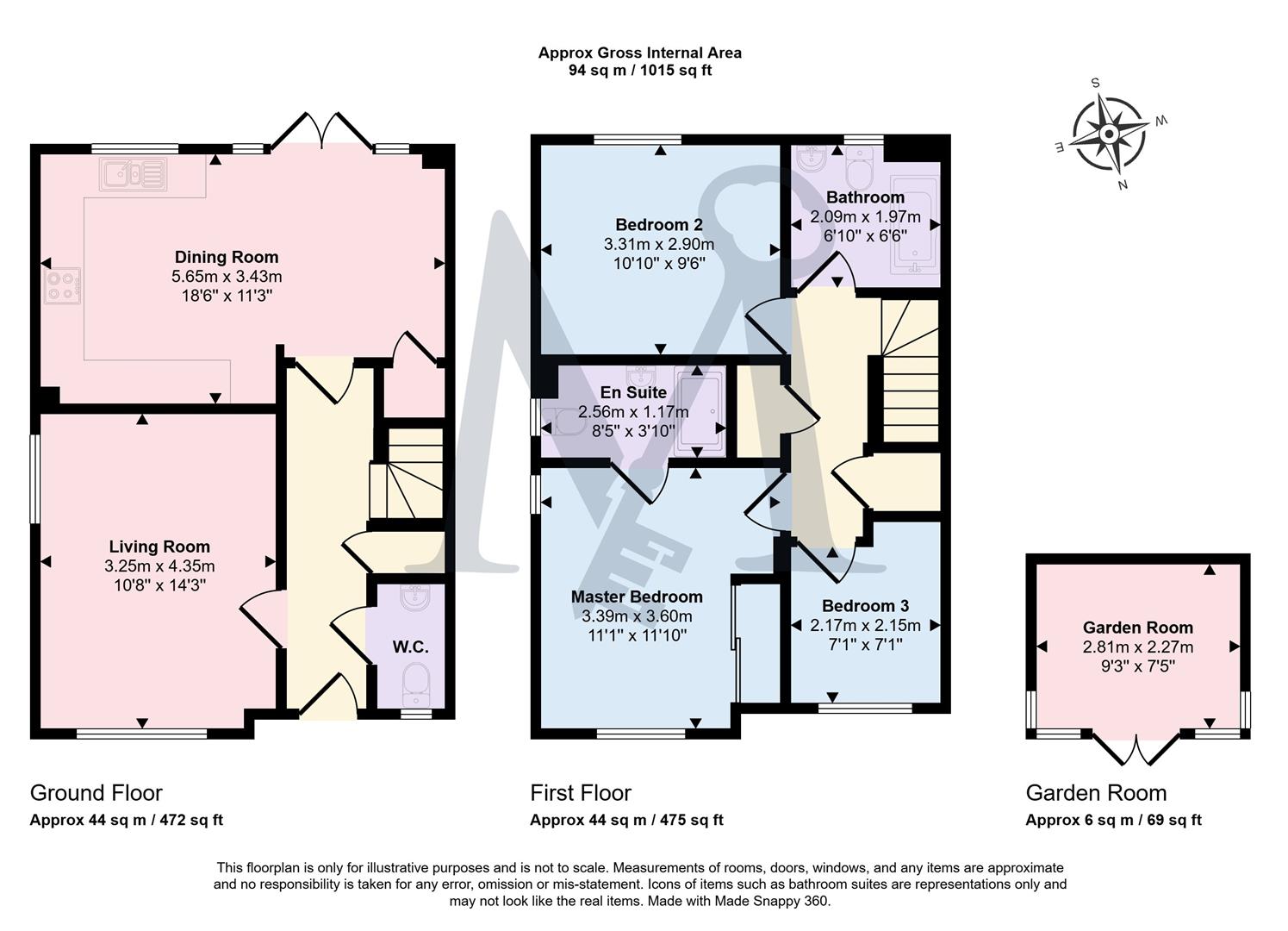 11, Ferny Close, Swadlincote floorplan