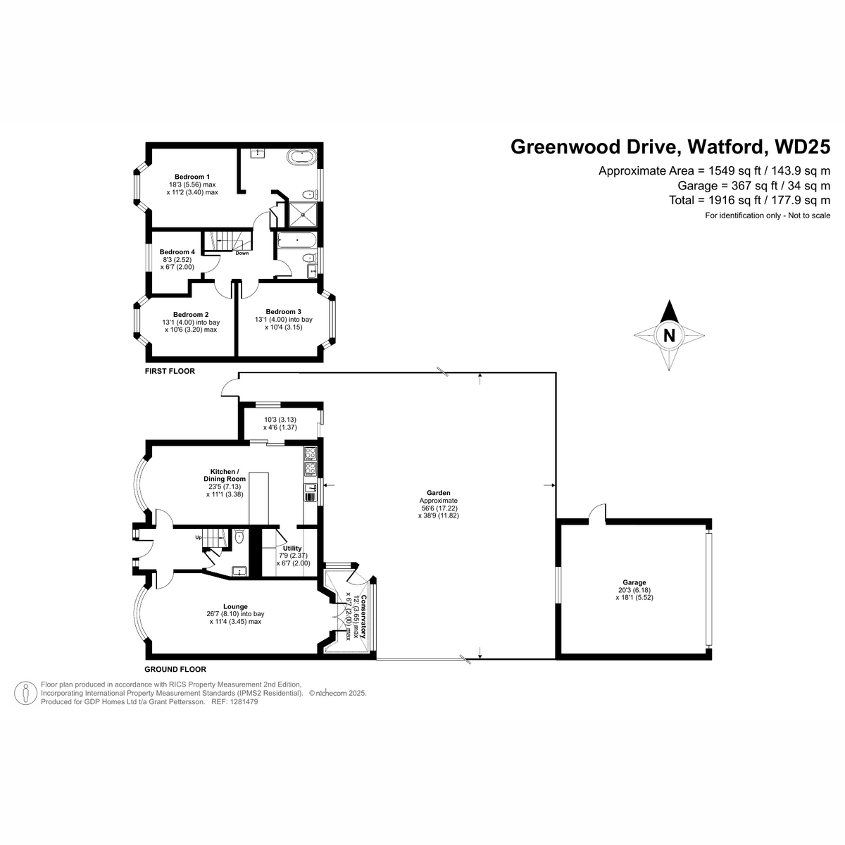 27, Greenwood Drive, Watford floorplan