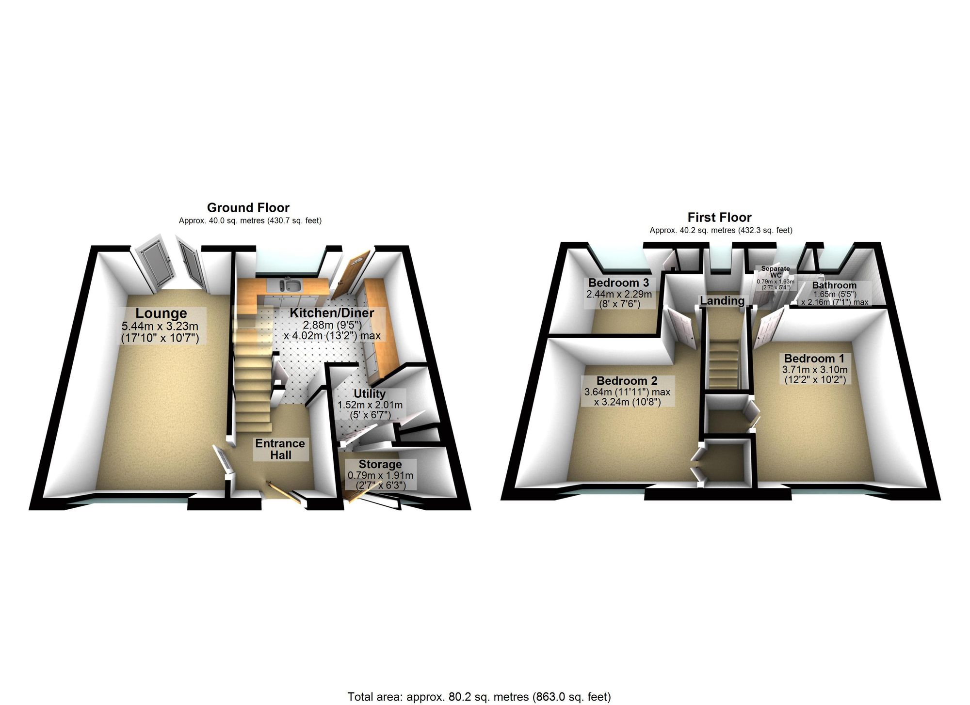 156 Shelley Road, Wellingborough floorplan
