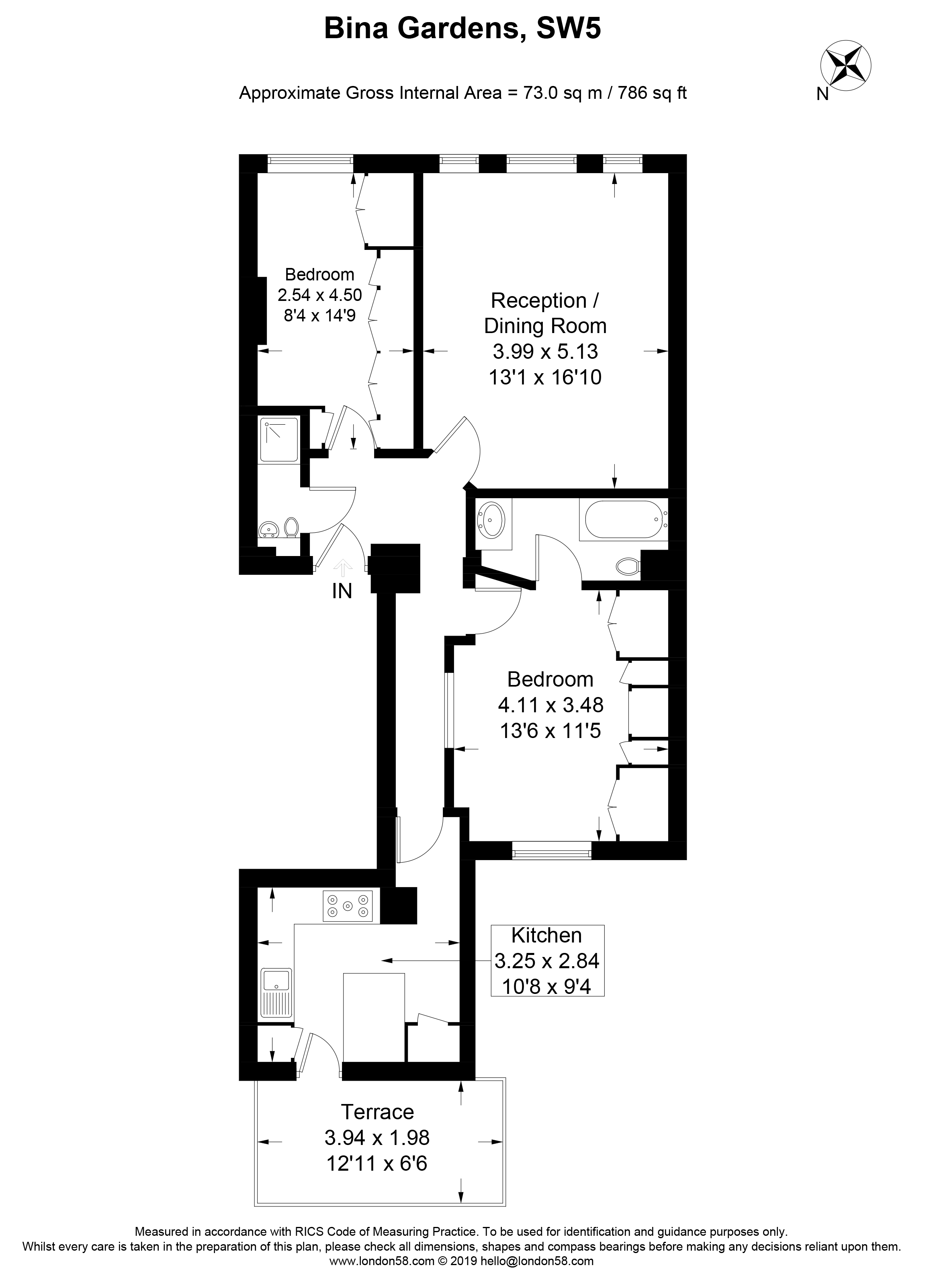 2 Bedrooms Flat to rent in Bina Gardens, London SW5