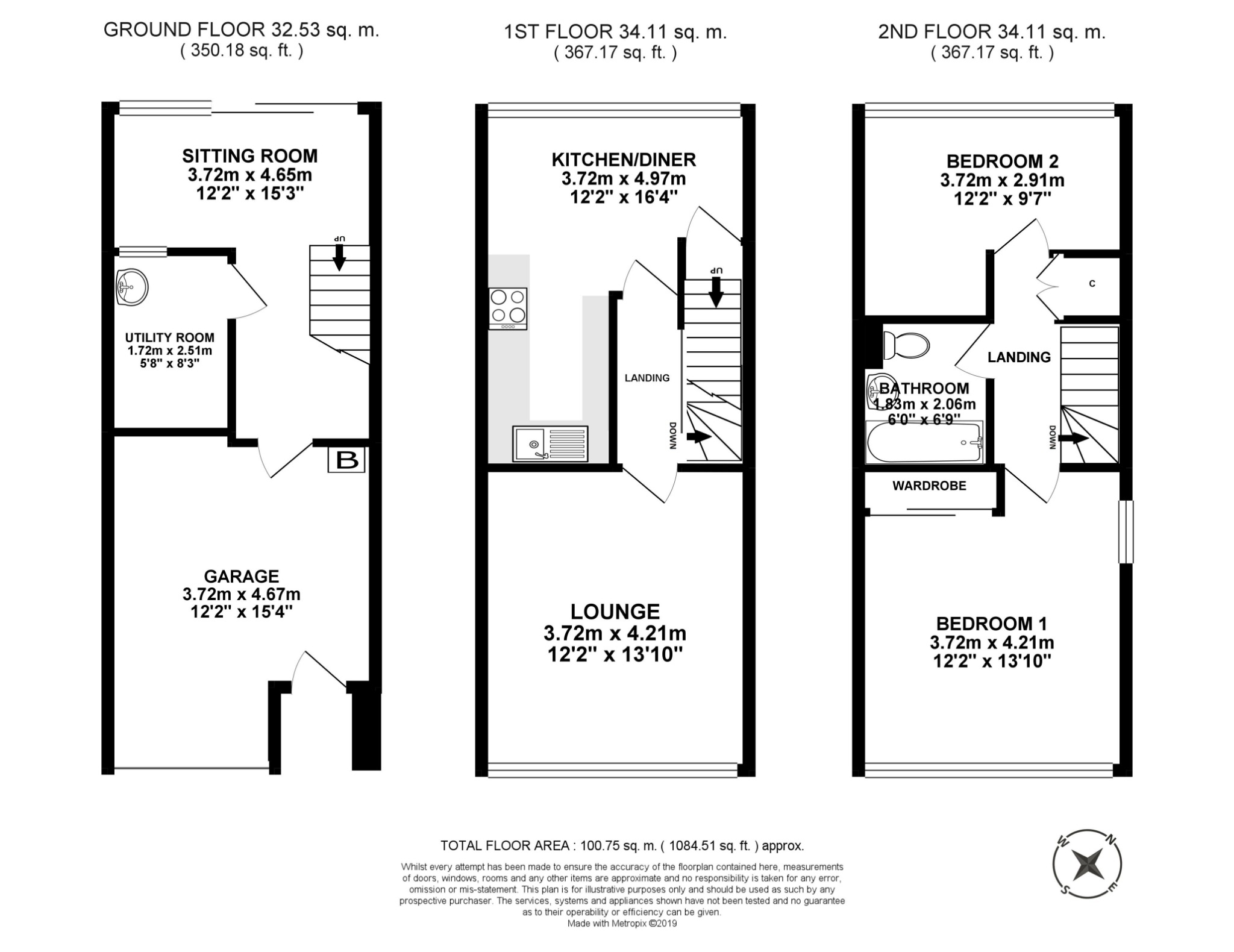 2 Bedrooms Town house for sale in Beach Road, Hartford, Northwich CW8