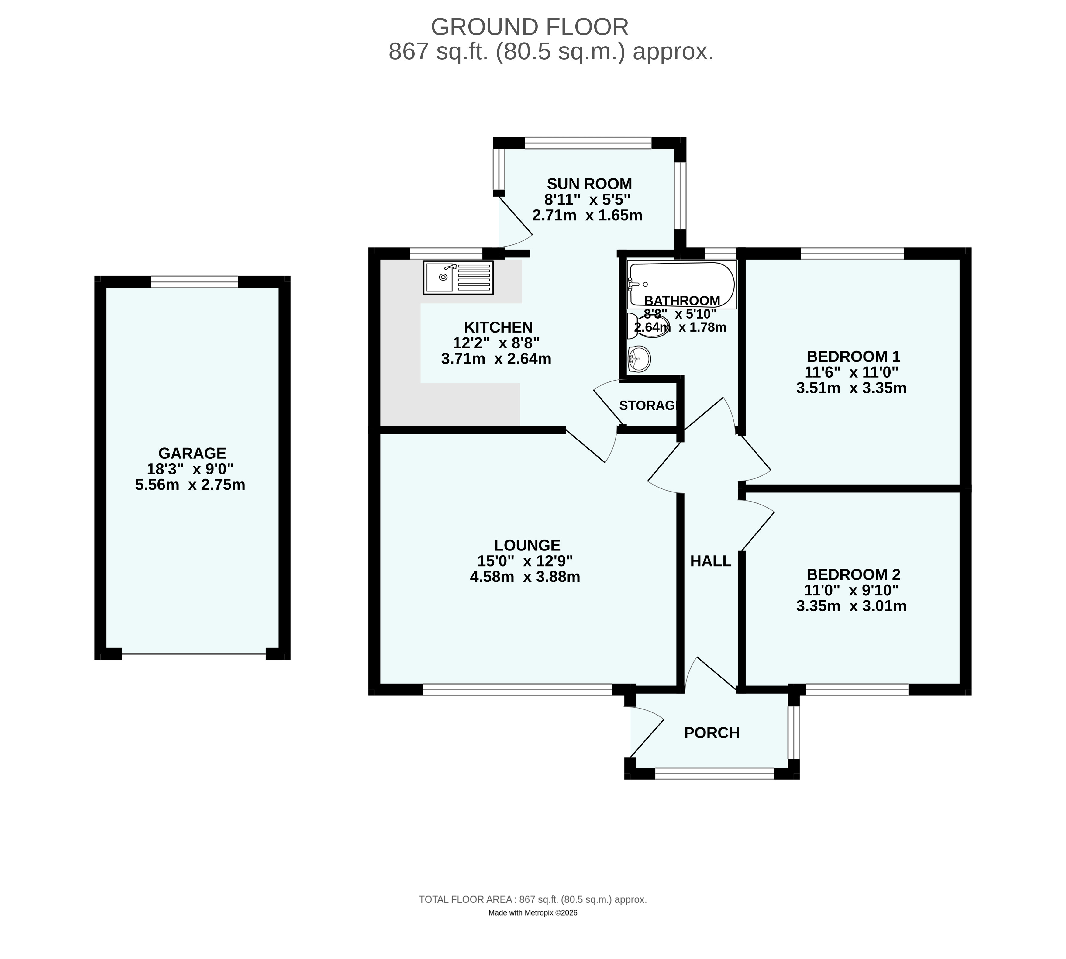 8, Wheal Gorland Road, Redruth floorplan